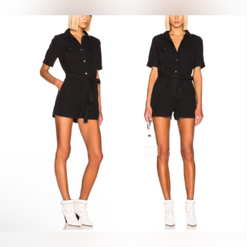 FRAME DENIM Belted Short Jumpsuit Size Large - Picture 10 of 17